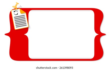 vector square brackets for entering text and document icon and arrows