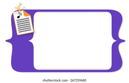 vector square brackets for entering text and document icon and music icon