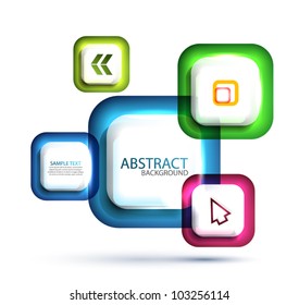 Vector square bubble banner