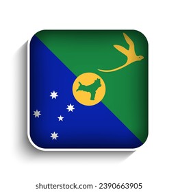 Vector Square Christmas Island Flag Icon