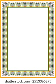 Vector square colored Egyptian ornament. Endless border, ancient Egypt frame.
