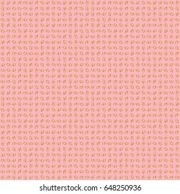 Vector square composition with golden vintage ornament. Seamless pattern with golden grid on a pink background.