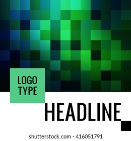 Vector square cover background design. Colorful cover template.