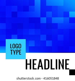 Vector square cover background design. Colorful cover template.