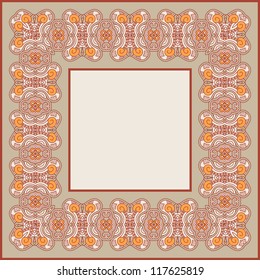 Vector square decorative design element