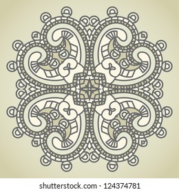 Vector square decorative design element
