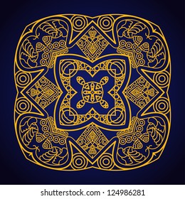 Vector square decorative design element