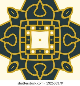 Vector square decorative design element