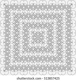 Vector square design template. Modern decorative pattern. Creative intricate  background.
