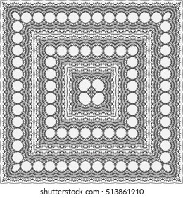 Vector square design template. Modern decorative pattern. Creative intricate  background.
