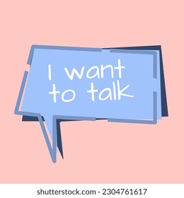 Vector square dialog bubble with a motivational quote in it. Print, poster, website design element, vector illustration