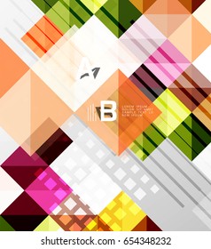 Vector square elements on gray abstract background with infographics. Vector template background for print workflow layout, diagram, number options or web design banner