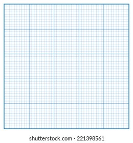 Vector square engineering graph paper with 5 metric divisions