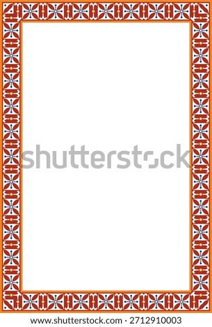 Vector square european colored ornament. Rectangular pattern, circle, ring of the Middle Ages. Revival border. Decorations of palaces and churches.
