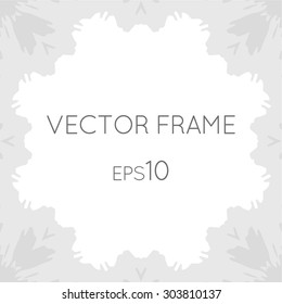 Vector square flower frame for text, images, monograms, photo frames.