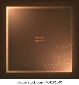 vector, square frame, glow, light