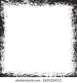 Vector Square Frame In Grunge Style