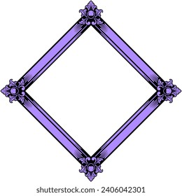 Vector square frame with ornament illustration