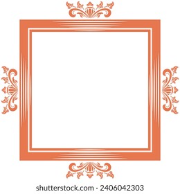 Vector square frame with ornament illustration