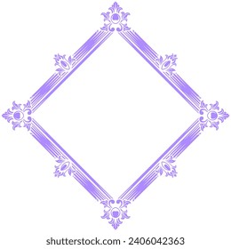 Vector square frame with ornament illustration