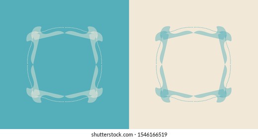 Vector square frame with round corners. Isolated. Minimal delicate shapes for coaster, social web posting, photo album and etc. 