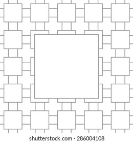 Vector square frame of straight lines isolated on a white background. Minimalistic style.