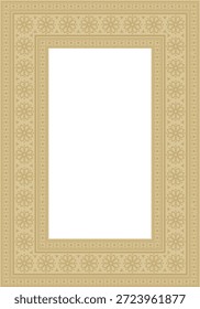Vektor Quadrat Gold alten russischen Ornament. slawisches Rechteck, Rahmen, Rahmen. Gemälde der königlichen Kammern.
