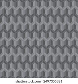 Vector square grey geometric polygon fork seamless pattern or texture.