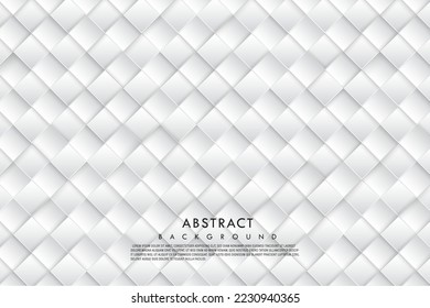 Vector square grey and white color abstract background. Banner design