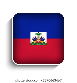 Icono de la bandera de Haití de la Plaza del Vector