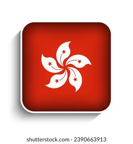 Icono de la bandera de Hong Kong de Plaza del Vector