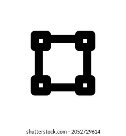 vector square Icon. Flat style design isolated on white background. Vector illustration