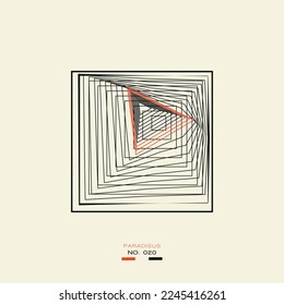 Icono de cuadrado vector. Logo cuadrado minimalista. Elegante etiqueta de logo. Formas geométricas. Resumen de la ilustración del vector