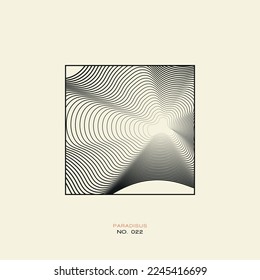 Icono de cuadrado vector. Logo cuadrado minimalista. Elegante etiqueta de logo. Formas geométricas. Resumen de la ilustración del vector