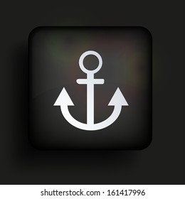 Vector square icon on black background. Eps10