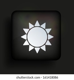 Vector square icon on black background. Eps10