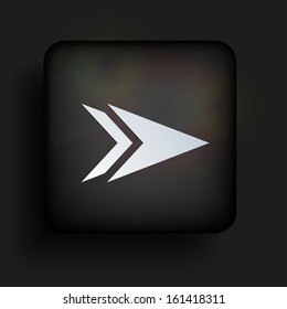 Vector square icon on black background. Eps10