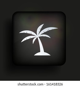 Vector square icon on black background. Eps10