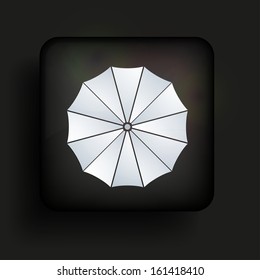 Vector square icon on black background. Eps10