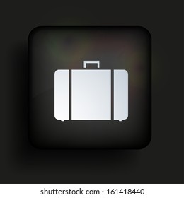 Vector square icon on black background. Eps10
