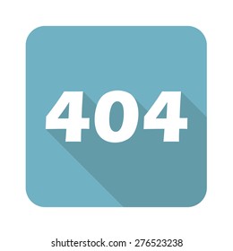 Vector square icon with text 404, isolated on white