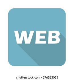 Vector square icon with text WEB, isolated on white
