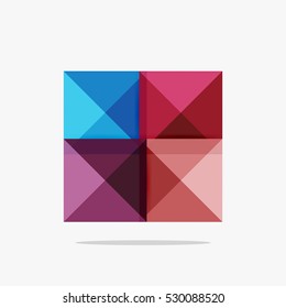 Vector square infographic diagram templates