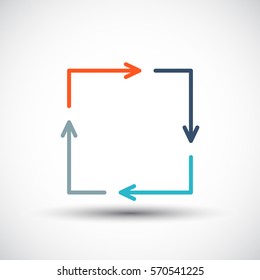 Vector square infographic. Template for cycle diagram, graph, presentation and chart. Business concept with options, parts, steps or processes. Data visualization.