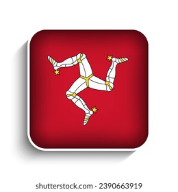 Vector Square Isle of Man Flag Icon