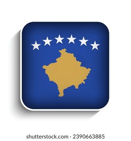 Vector Square Kosovo Flag Icon