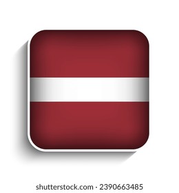 Vector Square Latvia Flag Icon
