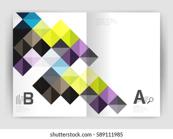 Vector square leaflet, business a4 print template. Vector template background for print workflow layout, diagram, number options or web design banner