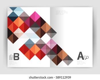 Vector square leaflet, business a4 print template. Vector template background for print workflow layout, diagram, number options or web design banner