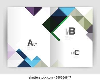 Vector square leaflet, business a4 print template. Vector template background for print workflow layout, diagram, number options or web design banner